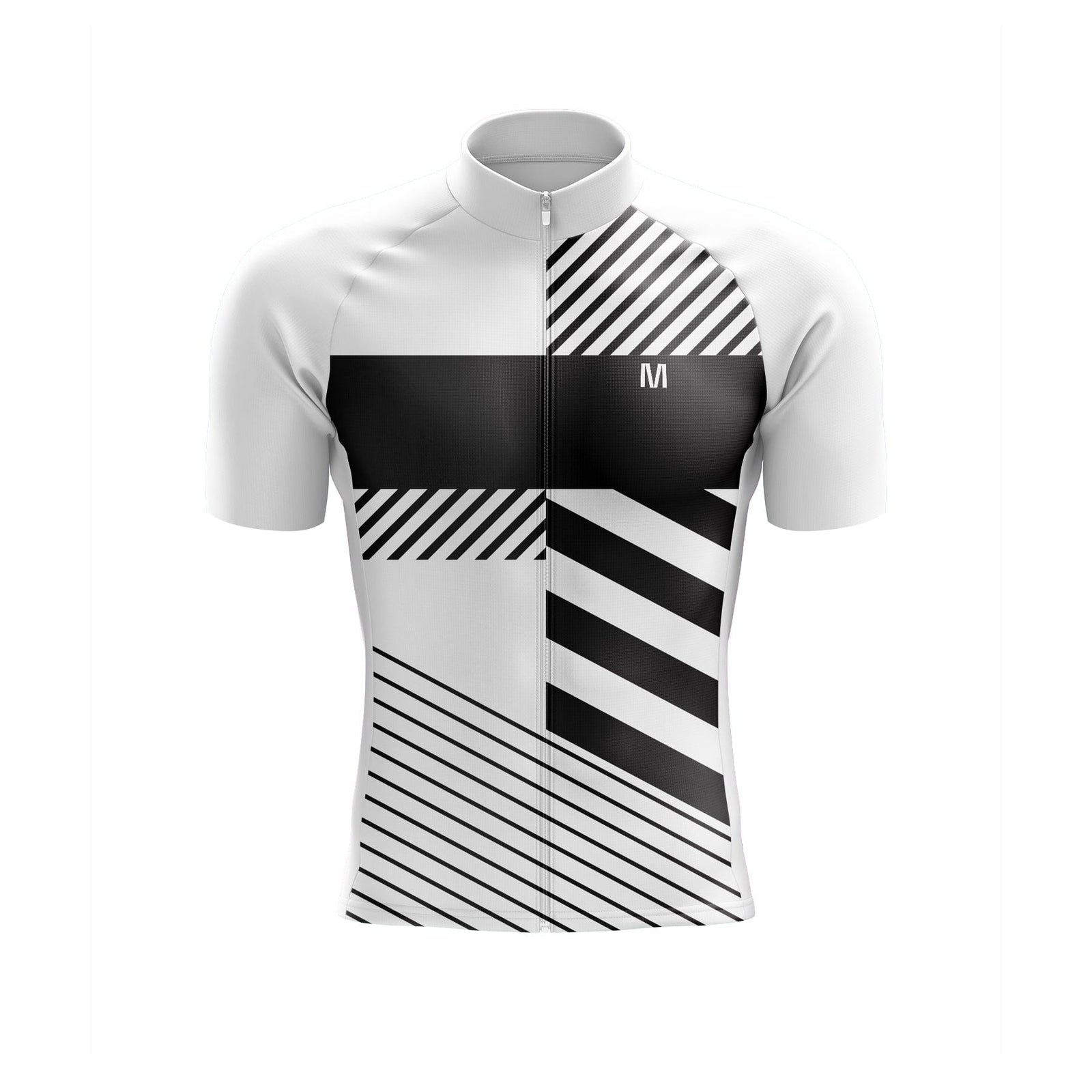 Men's White Black Cycling Jersey or Bib Shorts