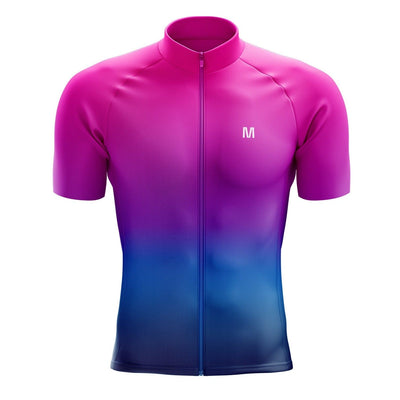 Men's Pink Gradient Cycling Jersey