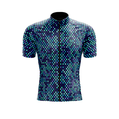 Men's Blue Dots Cycling Jersey or Bib Shorts