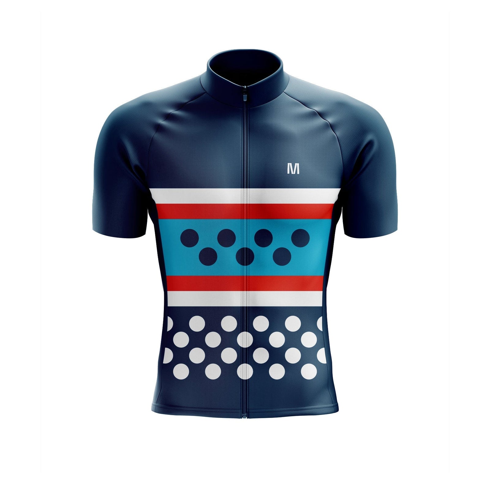 Men's Blue Dots Cycling Jersey or Bib Shorts