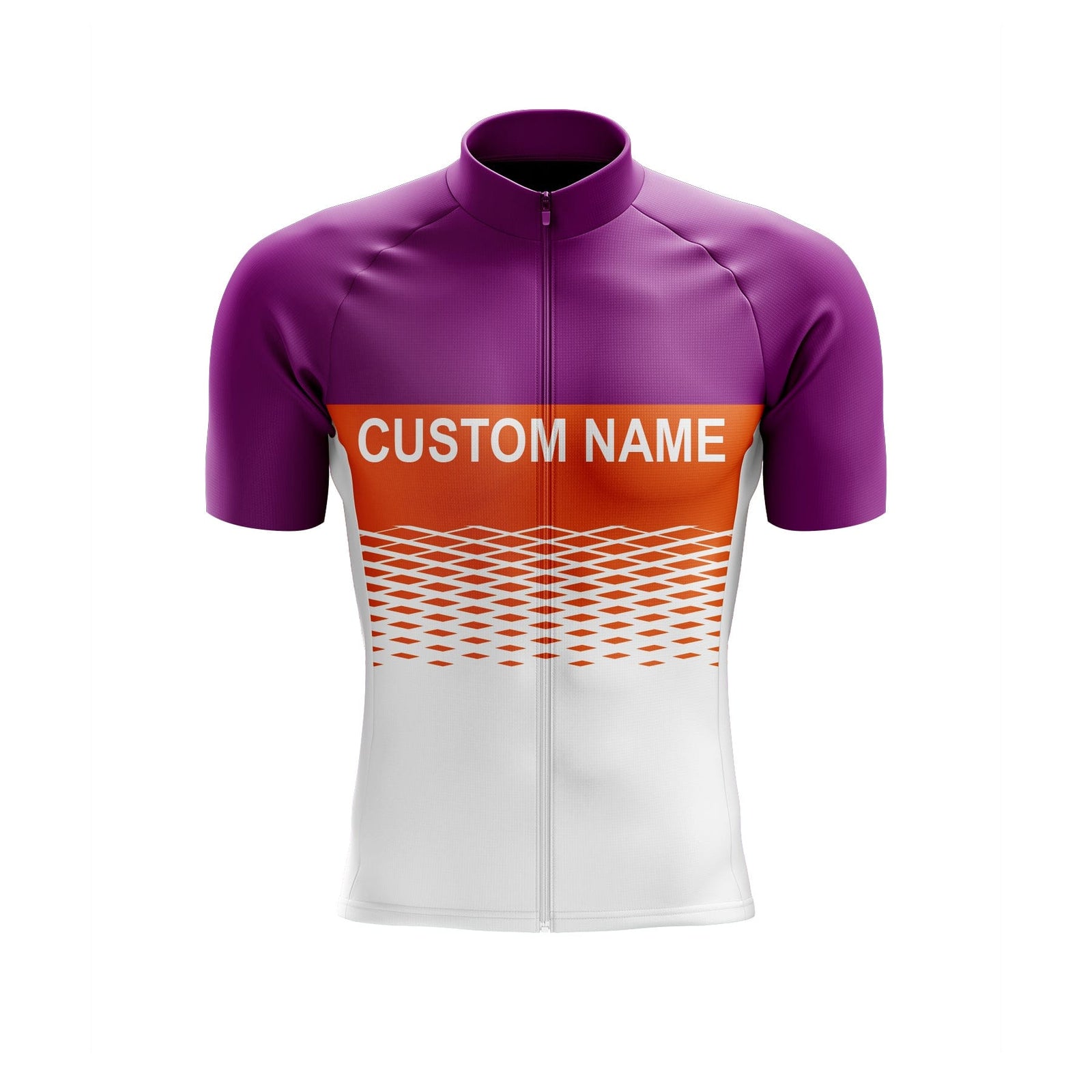 Custom White Purple Cycling Jersey or Bib Shorts