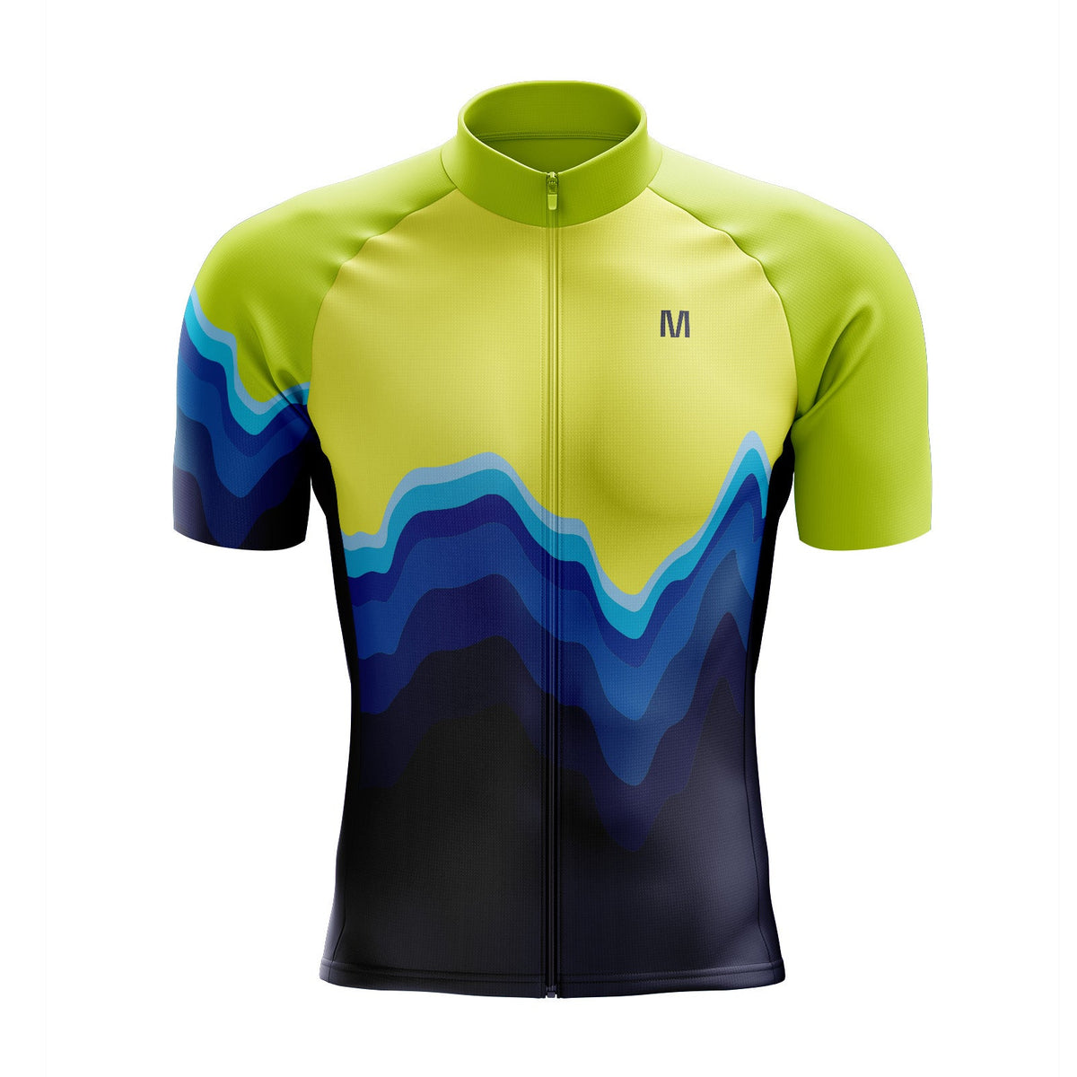 Jersey de ciclismo azul del lado de los hombres