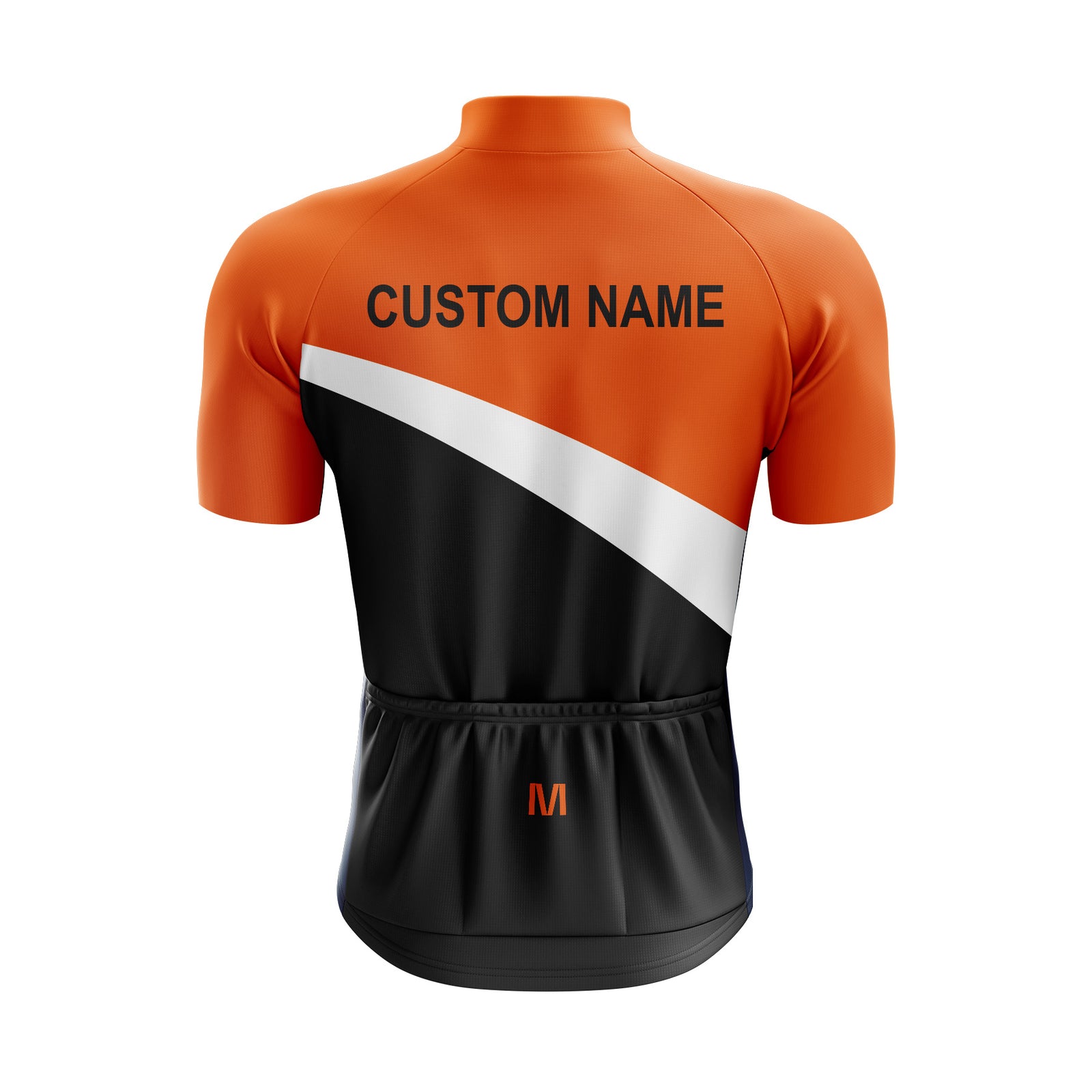 Custom Orange Side Cycling Jersey