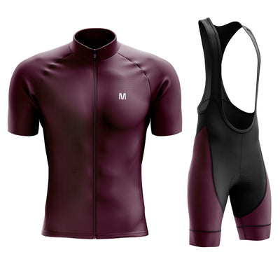 Men's Burgundy Cycling Jersey or Bib Shorts