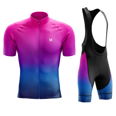 Men's Pink Gradient Cycling Jersey or Bib Shorts