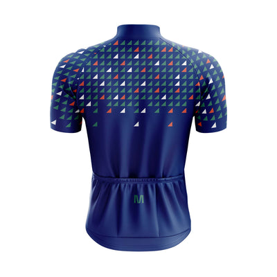 Montella Cycling Cycling Kit Men's Blue Triangles Cycling Jersey or Bib Shorts