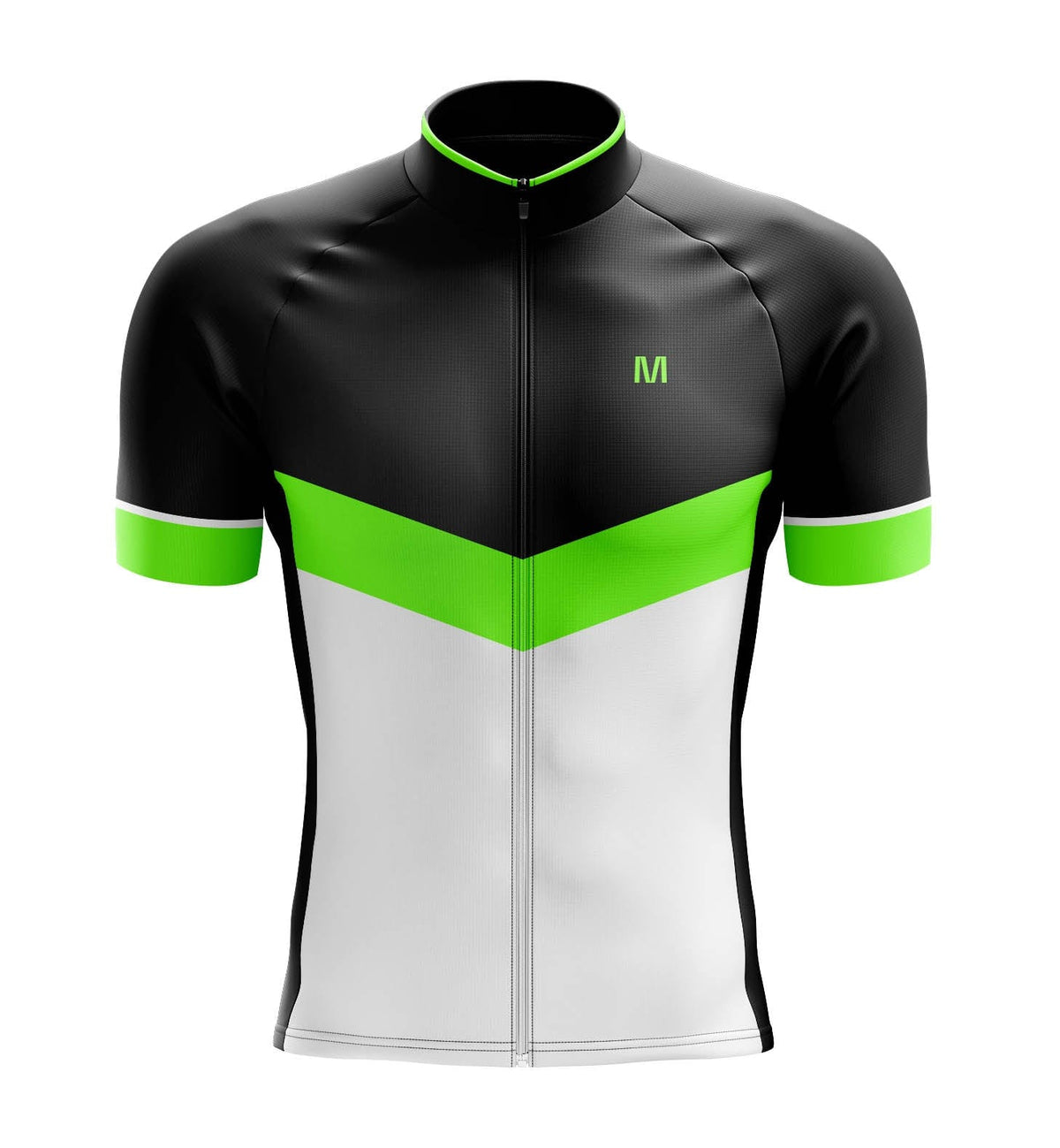 Jersey de ciclismo de ángulo negro de los hombres