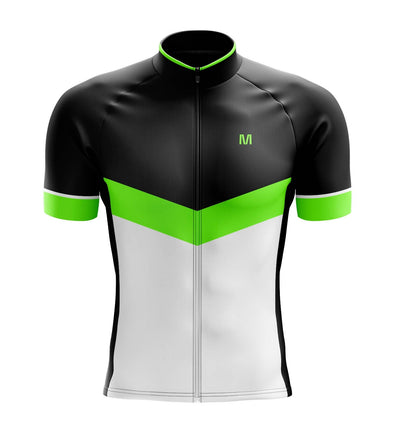 Jersey de ciclismo de ángulo negro de los hombres