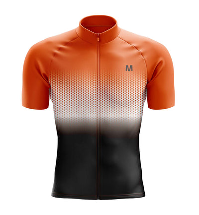 Men's Orange Gradient Cycling Jersey