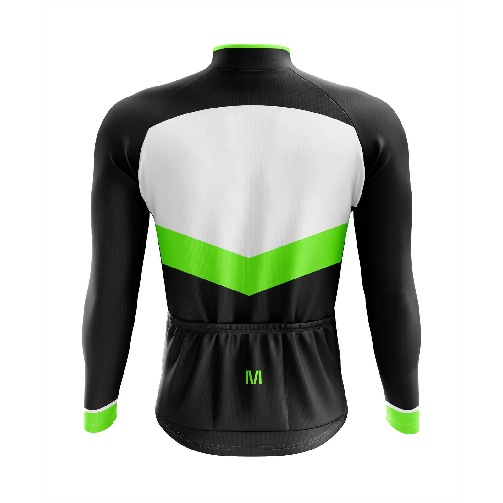 Men's Black Angle Thermal Fleece Cycling Jacket
