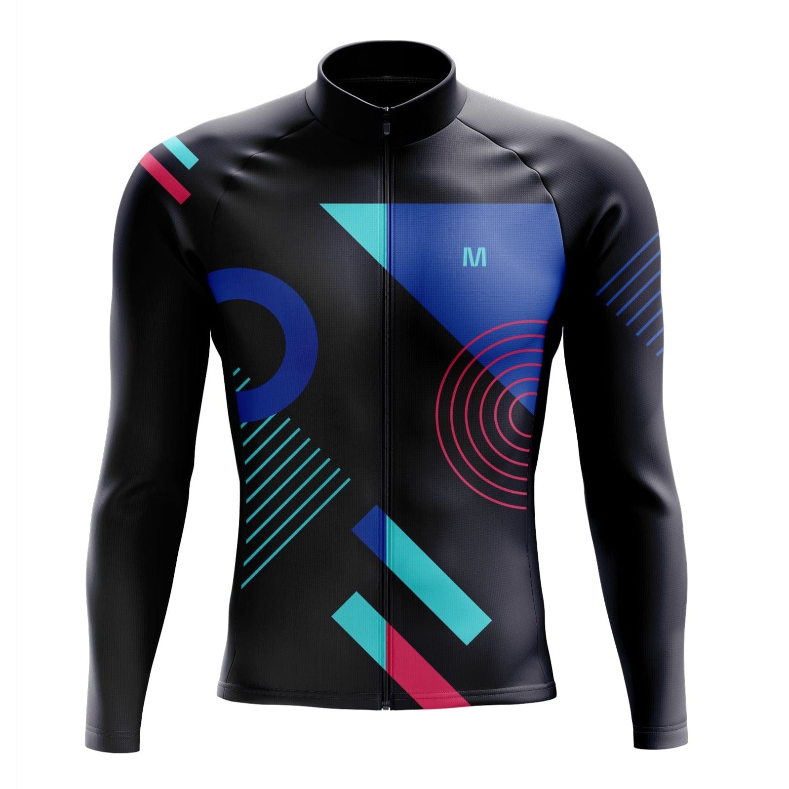 Montella Cycling Men Long Sleeve Men's Blue Tempo Long Sleeve Cycling Jersey