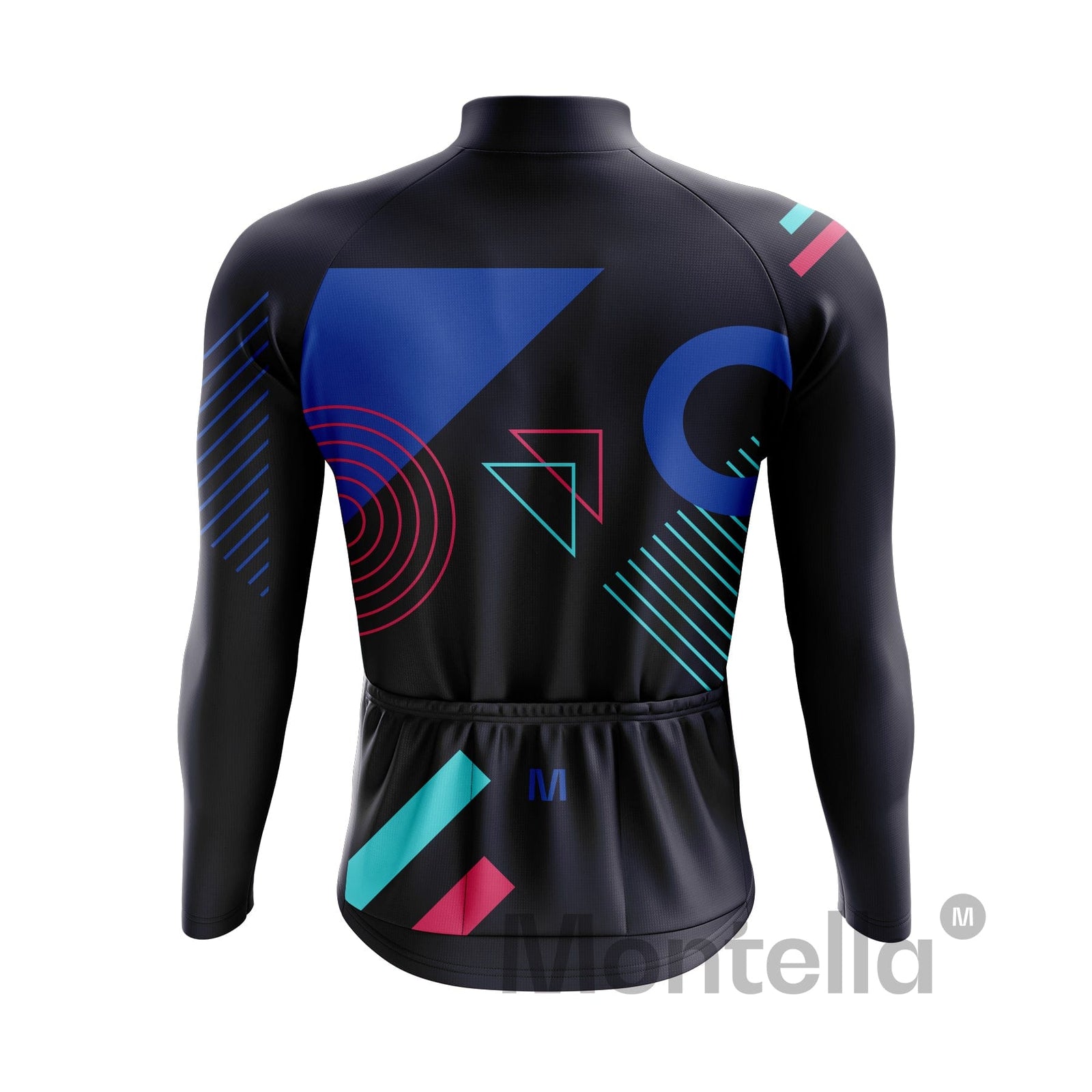 Montella Cycling Men Long Sleeve Men's Blue Tempo Long Sleeve Cycling Jersey