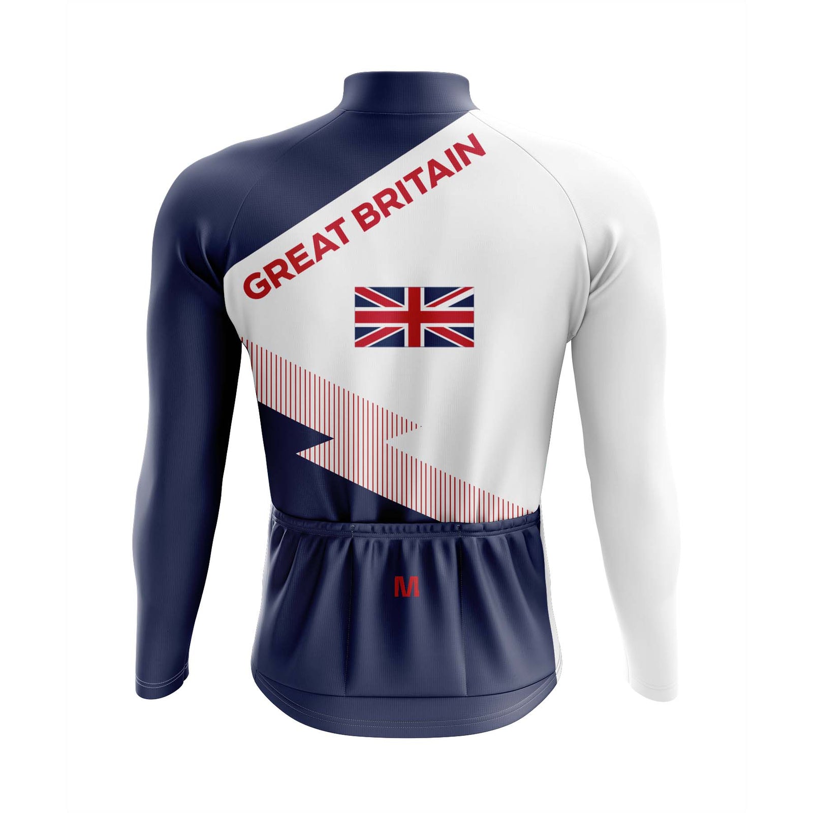 Montella Cycling Men Long Sleeve Men's Great Britain Long Sleeve Cycling Jersey