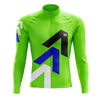 Montella Cycling Men Long Sleeve Men's Green Arrows Long Sleeve Cycling Jersey