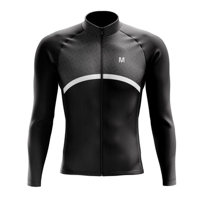 Men's Grey Thermal Fleece Cycling Jacket