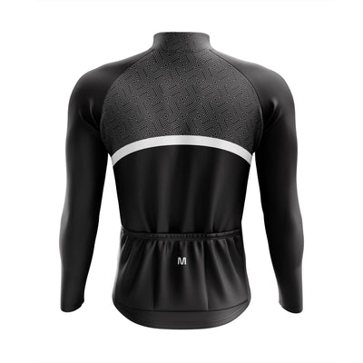 Men's Grey Thermal Fleece Cycling Jacket