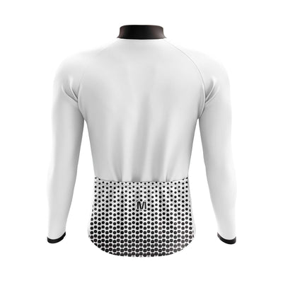 Montella Cycling Men Long Sleeve Men's White Ride Long Sleeve Cycling Jersey