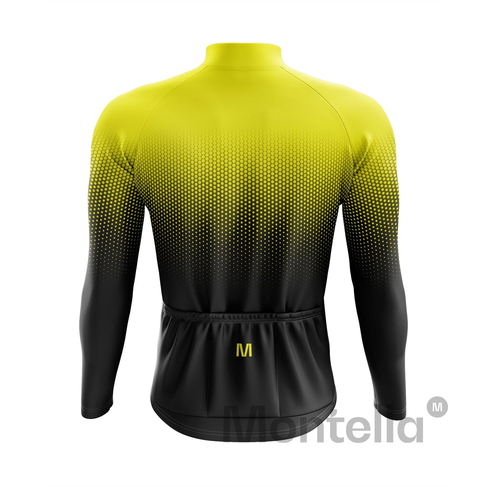 Men's Yellow Gradient Thermal Fleece Cycling Jacket
