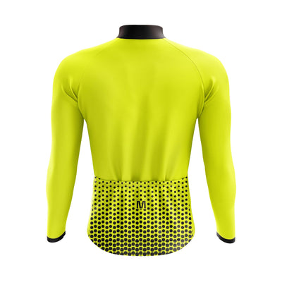 Montella Cycling Men Long Sleeve Men's Yellow Ride Long Sleeve Cycling Jersey