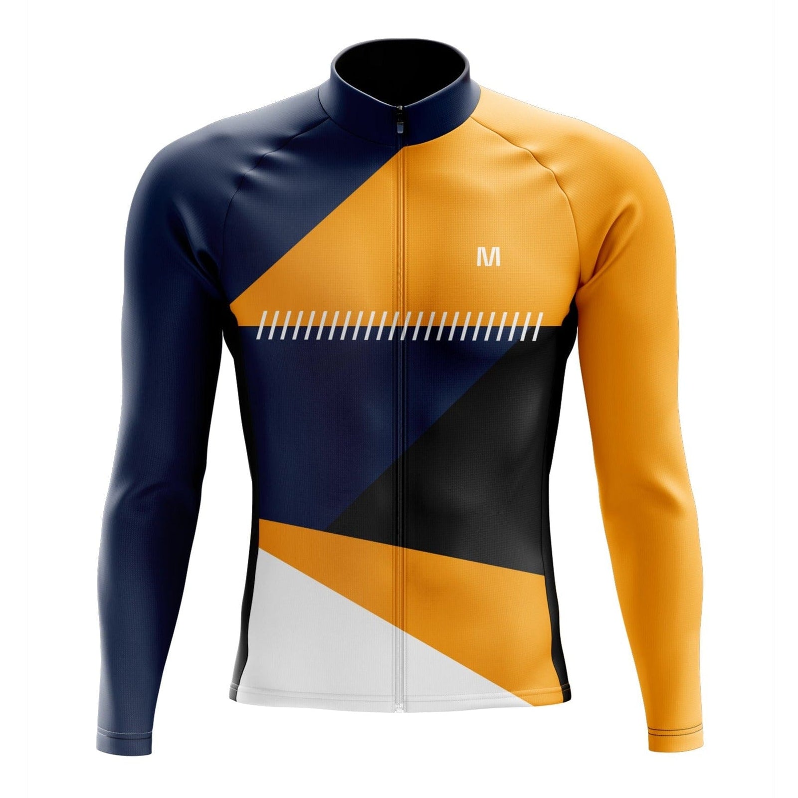 Montella Cycling Men Long Sleeve Men's Yellow Side Long Sleeve Cycling Jersey