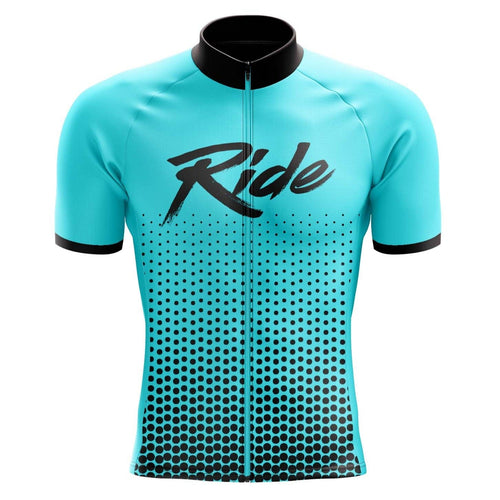 Montella Cycling Men's Aqua Blue Ride Cycling Jersey