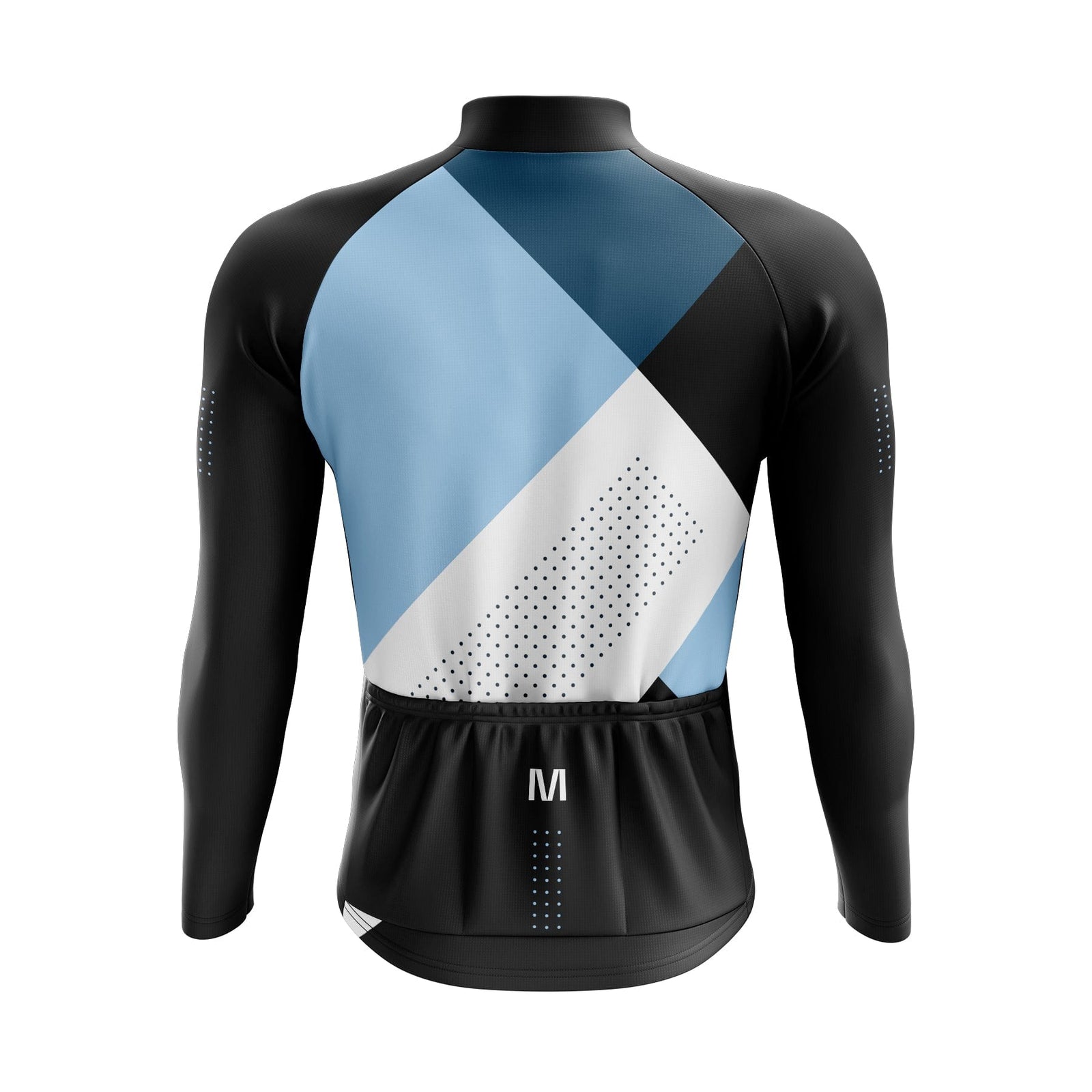 Men's Blue Flex Thermal Fleece Cycling Jacket