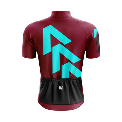 Montella Cycling Men's Burgundy Arrows Cycling Jersey