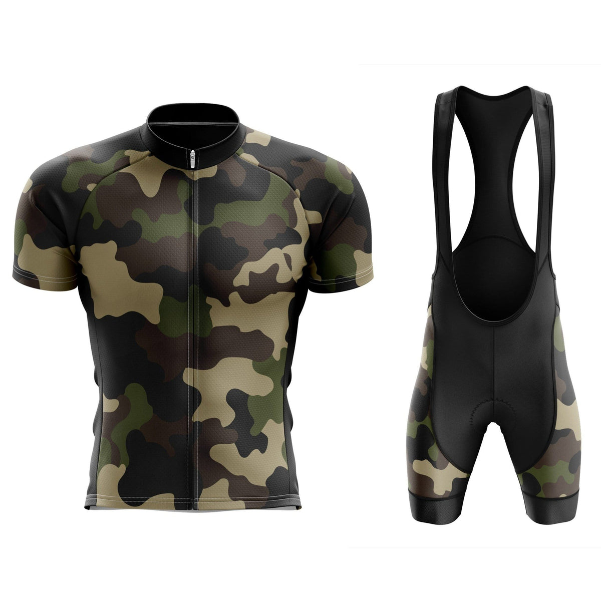 Army Camouflage Cycling Jersey or Bib Shorts