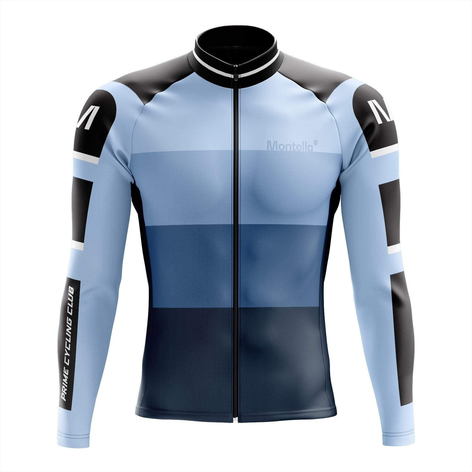 Blue Race Men's Long Sleeve Cycling Jersey