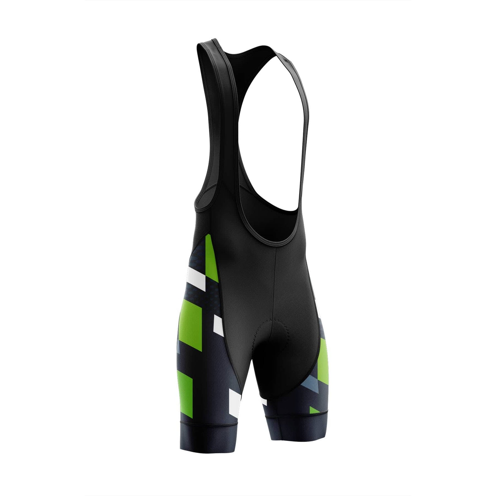 Green Geo Cycling Bib Shorts