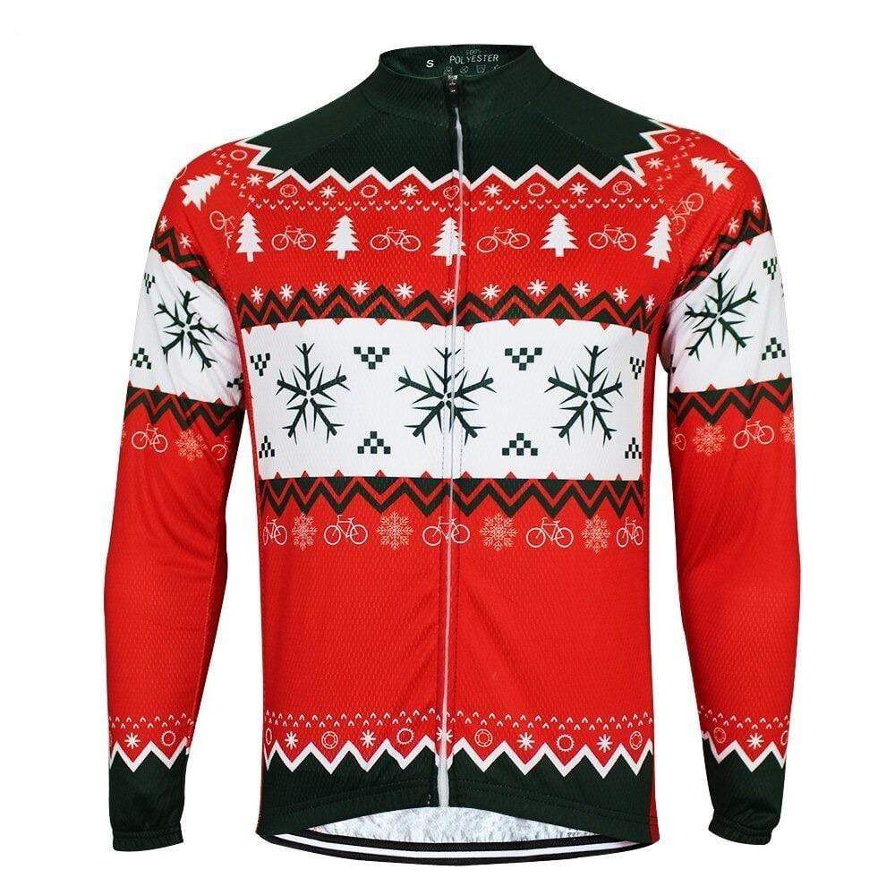 Men's Christmas Long Sleeve Cycling Jersey