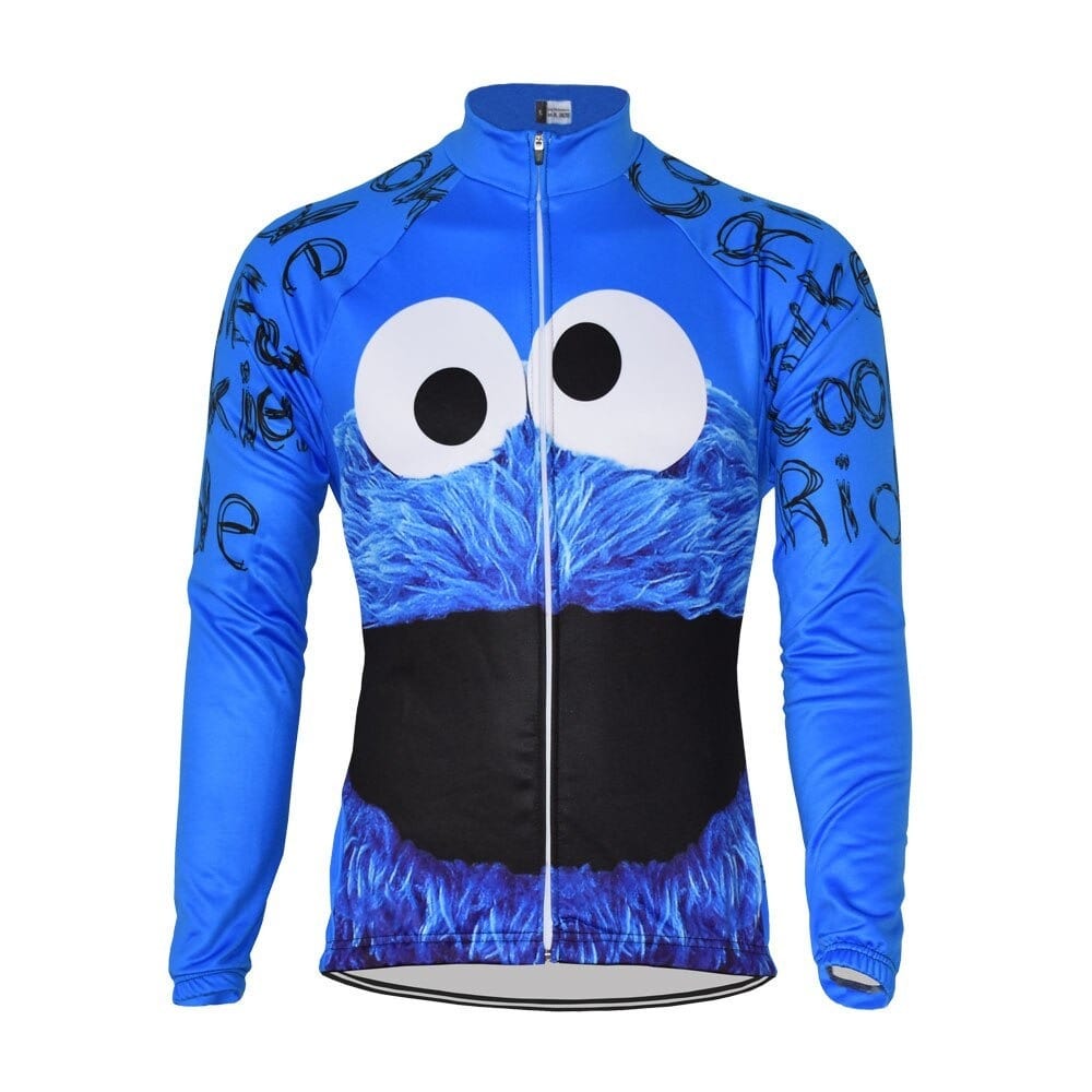 Men's Cookie Monster Long Sleeve Cycling Jersey