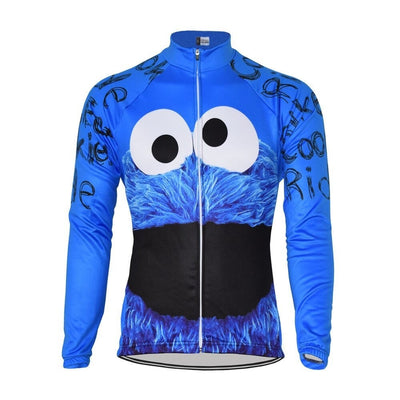 Men's Cookie Monster Long Sleeve Cycling Jersey
