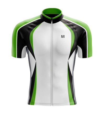 Men's Green White Cycling Jersey