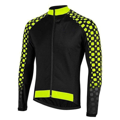 Men's Neon Detail Long Sleeve Cycling Jersey