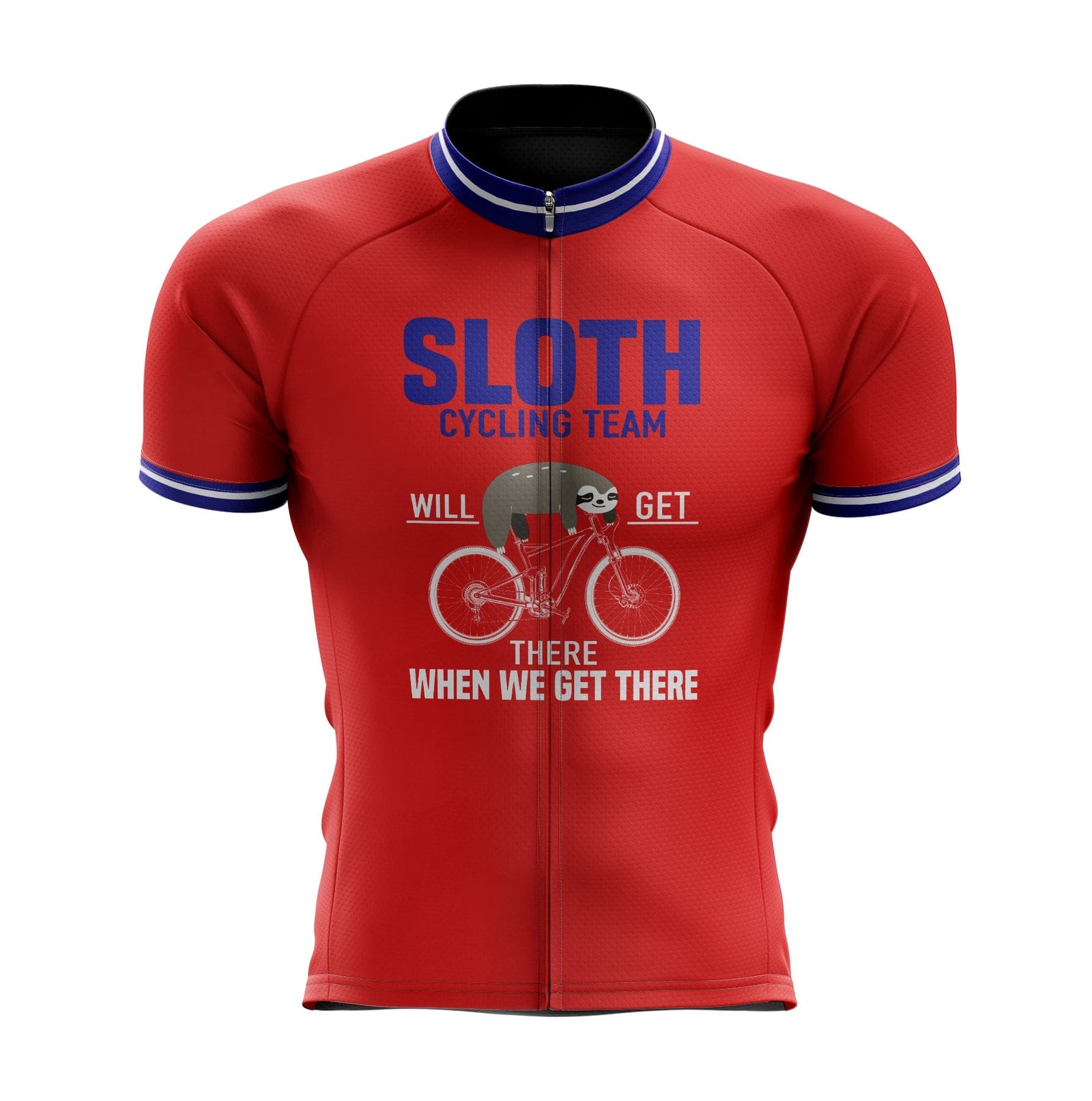 Men's Red Sloth Team Cycling Jersey
