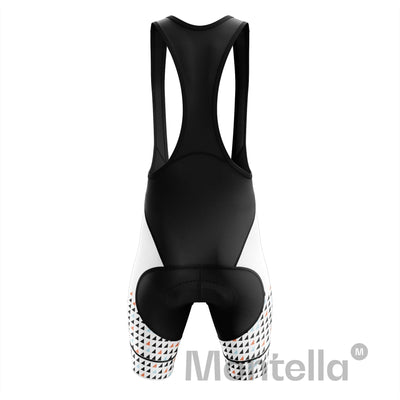 Men's White Triangles Cycling Bib Shorts