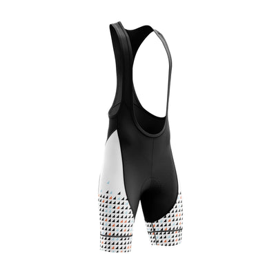 Men's White Triangles Cycling Bib Shorts