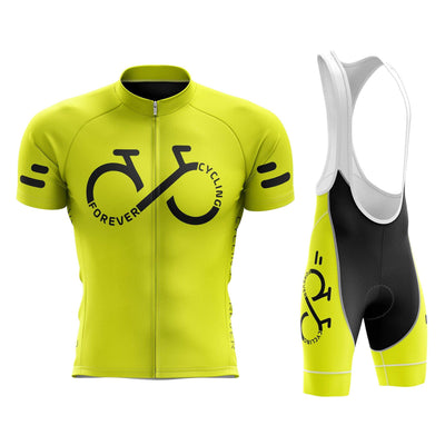 Men's Yellow Cycling Forever InfinityJersey or Bibs