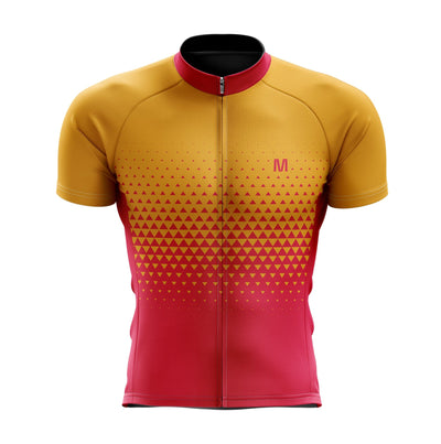 Men's Yellow Gradient Cycling Jersey