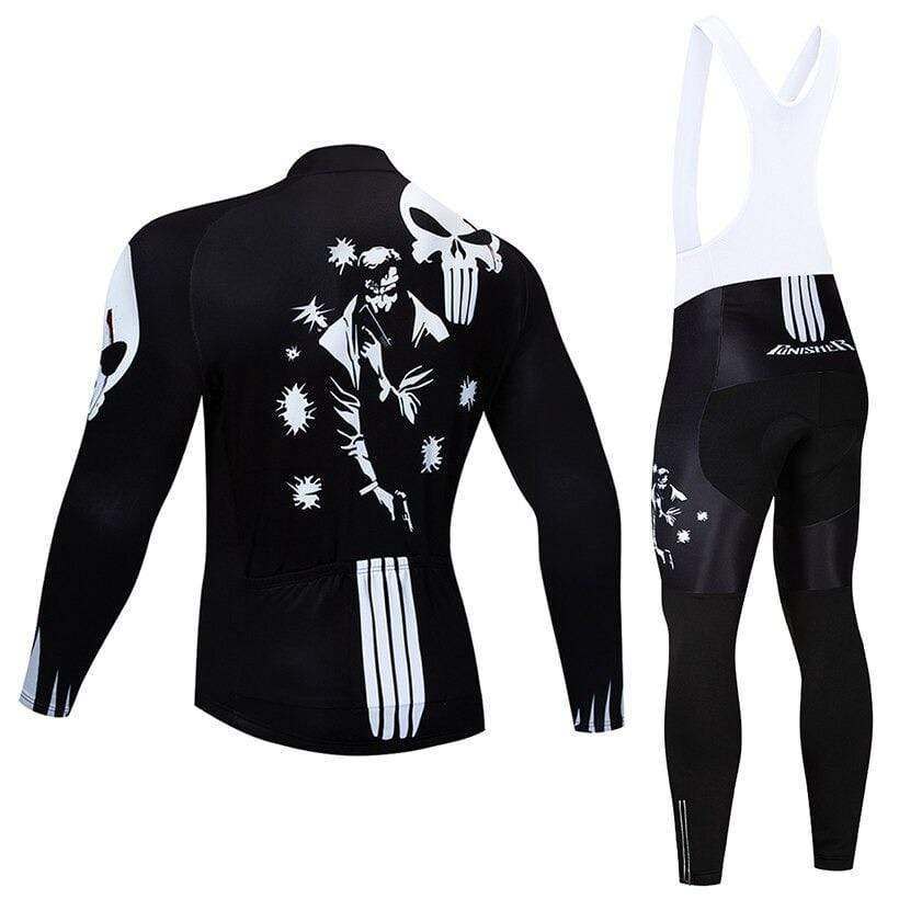 Skull Black Winter Cycling Jersey or Bib Pants