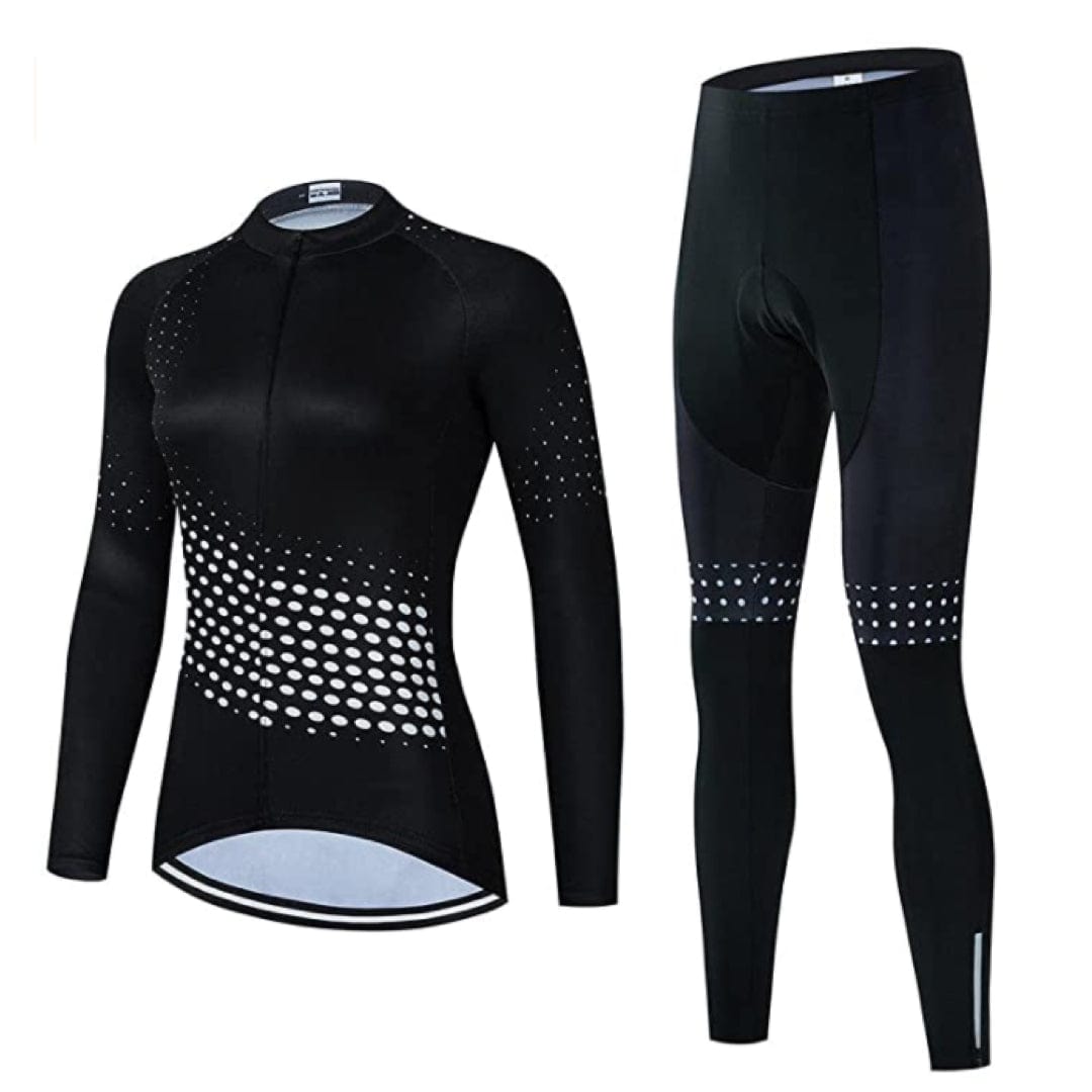 Women's Black Long Sleeve Cycling Jersey or Pants