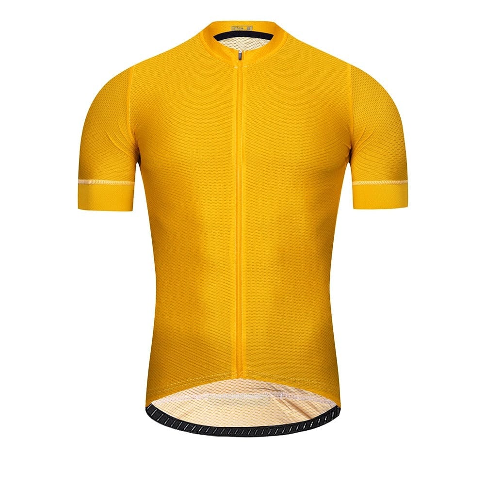 Yellow Color Intense Cycling Jersey