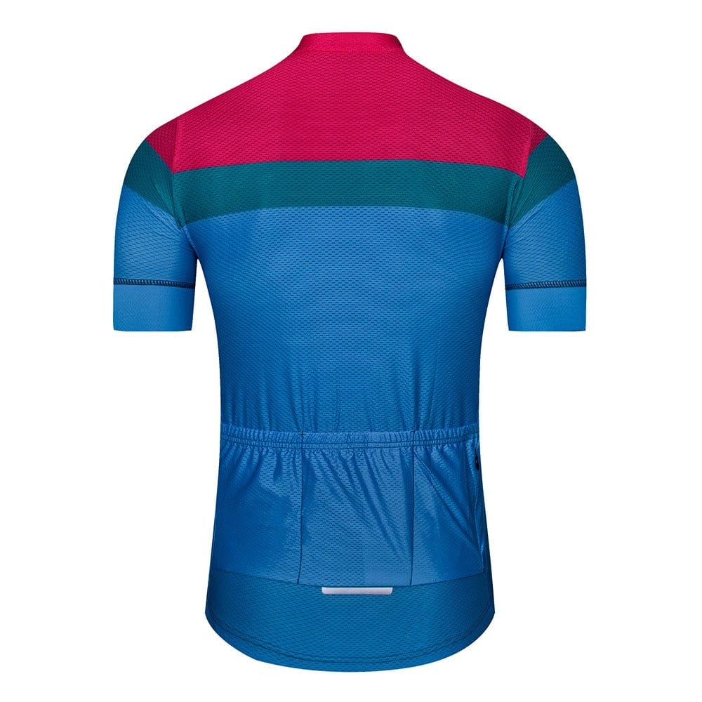 Blue Pink Color Intense Cycling Jersey Montella Cycling Men SS Jersey