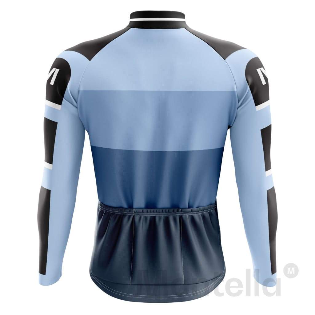 Blue Race Men's Long Sleeve Cycling Jersey Montella Cycling Men Long Sleeve