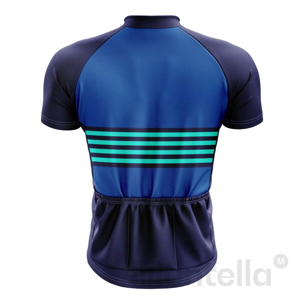 Blue Stripes Men's Cycling Jersey Montella Cycling