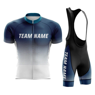 Custom Blue Cycling Team Jersey and Bibs Montella Cycling