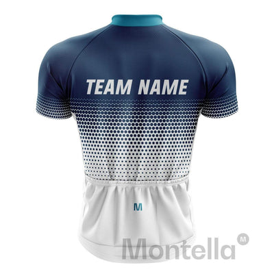 Custom Blue Cycling Team Jersey and Bibs Montella Cycling