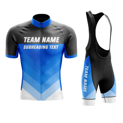Custom Blue Team Cycling Jersey and Bibs Montella Cycling