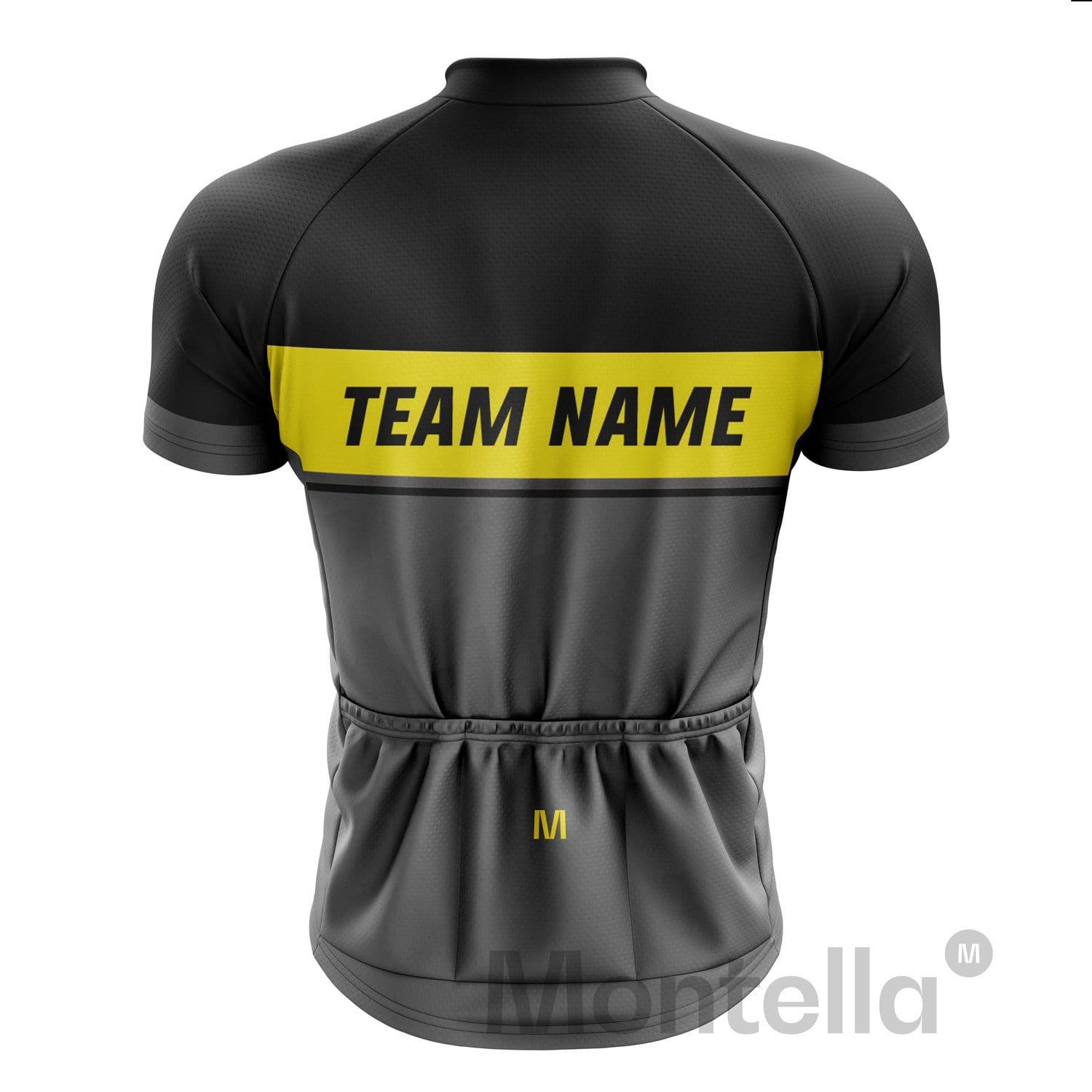 Custom Grey Cycling Team Jersey and Bibs Montella Cycling